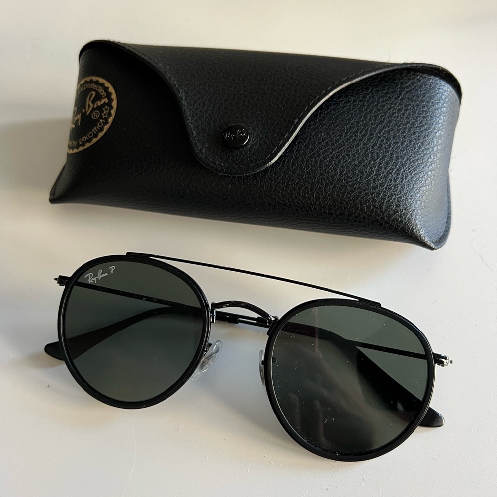 Ray-Ban Round Double Bridge Polarized Sunglasses